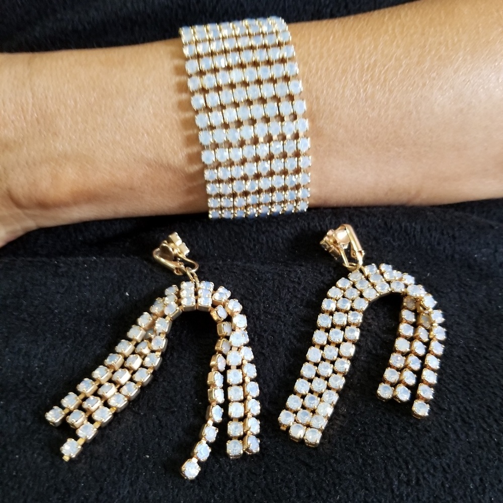 Blanket stone Bracelet & earring set
